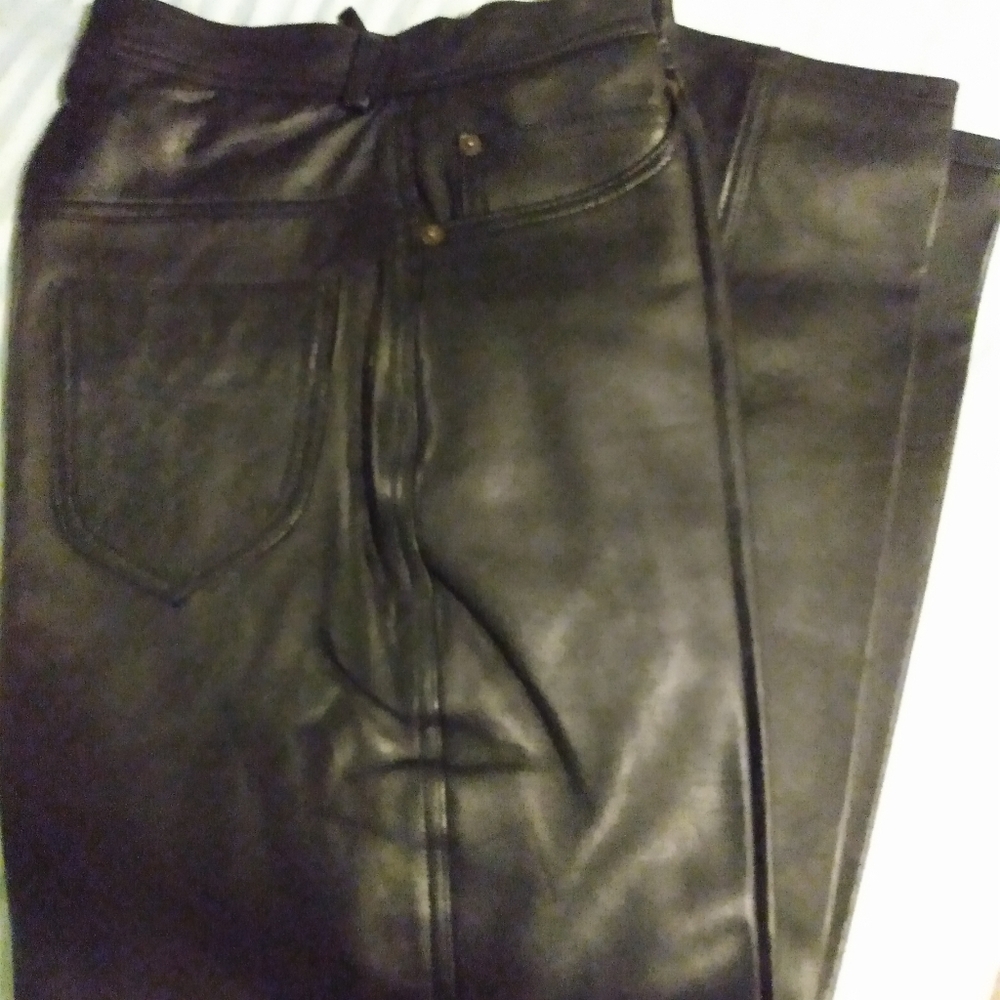 Leather Biker Jeans for Gals